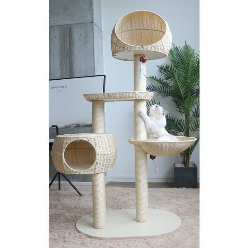 MIDOORA™ Multi - Layer Solid Wood Cat Tree - Midoora store