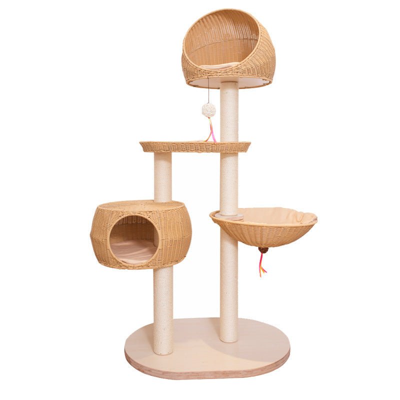 MIDOORA™ Multi - Layer Solid Wood Cat Tree - Midoora store