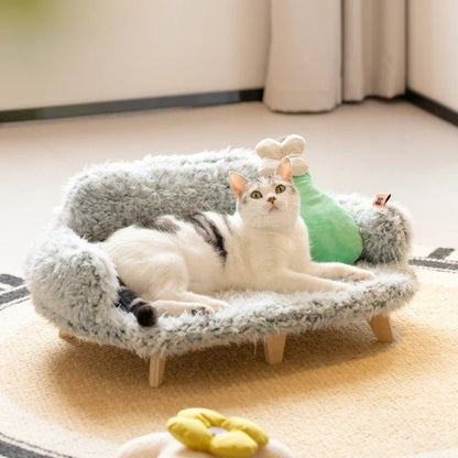 Midoora™ Wooden Luxury Pet Bed – for Cats & Small Dogs - Midoora store