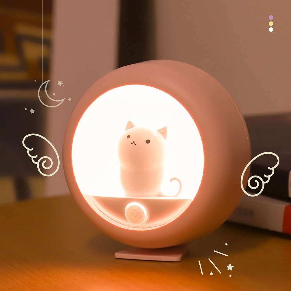 Midoora™ Motion Sensor Cat Night Light – Cozy Ambient Lamp for Bedroom & Home - Midoora store