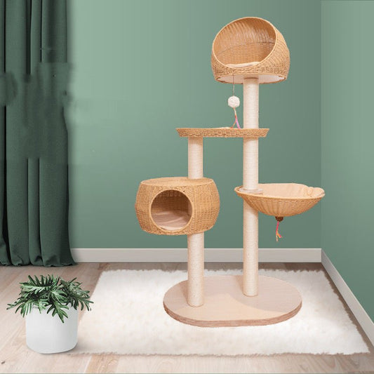 MIDOORA™ Multi - Layer Solid Wood Cat Tree - Midoora store
