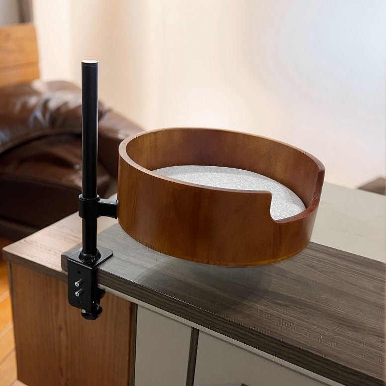 Midoora™ Floating Comfort Cat Nest – Round Suspended Bed for Desk & Shelf Corners - Midoora store