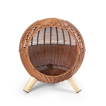 Midoora™ Rattan Cat Villa – 2 - in - 1 Climbing Frame & Cozy Bed for Cats - Midoora store