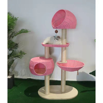 MIDOORA™ Multi - Layer Solid Wood Cat Tree - Midoora store